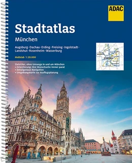 Abbildung von ADAC StadtAtlas München 1:20 000 mit Augsburg, Dachau, Erding, Freising | 10. Auflage | 2020 | beck-shop.de