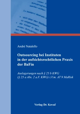Abbildung von Natalello | Outsourcing bei Instituten in der aufsichtsrechtlichen Praxis der BaFin | 1. Auflage | 2020 | 31 | beck-shop.de