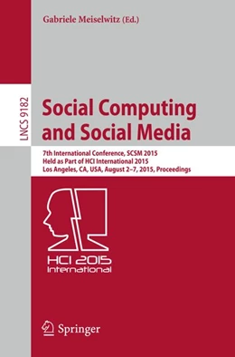 Abbildung von Meiselwitz | Social Computing and Social Media | 1. Auflage | 2015 | beck-shop.de