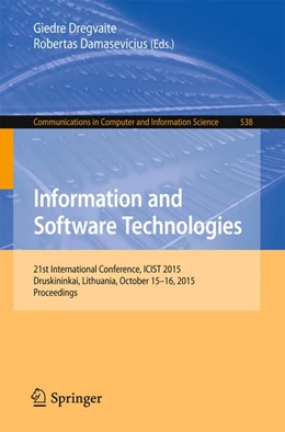 Abbildung von Dregvaite / Damasevicius | Information and Software Technologies | 1. Auflage | 2015 | beck-shop.de