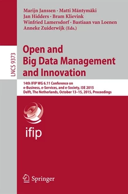 Abbildung von Janssen / Mäntymäki | Open and Big Data Management and Innovation | 1. Auflage | 2015 | beck-shop.de