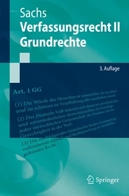 Abbildung von Sachs | Verfassungsrecht II - Grundrechte | 3. Auflage | 2016 | beck-shop.de