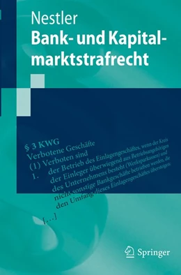 Abbildung von Nestler | Bank- und Kapitalmarktstrafrecht | 1. Auflage | 2017 | beck-shop.de