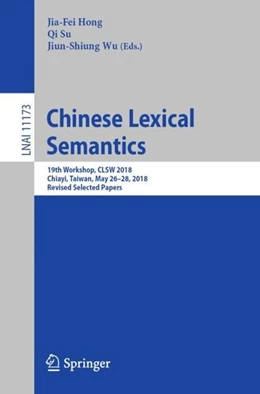 Abbildung von Hong / Su | Chinese Lexical Semantics | 1. Auflage | 2018 | beck-shop.de
