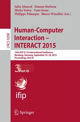 Abbildung von Abascal / Barbosa | Human-Computer Interaction - INTERACT 2015 | 1. Auflage | 2015 | beck-shop.de