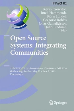 Abbildung von Crowston / Hammouda | Open Source Systems: Integrating Communities | 1. Auflage | 2016 | beck-shop.de