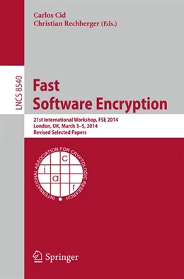 Abbildung von Cid / Rechberger | Fast Software Encryption | 1. Auflage | 2015 | beck-shop.de