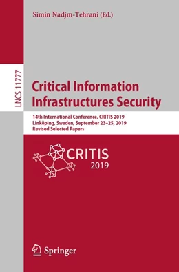 Abbildung von Nadjm-Tehrani | Critical Information Infrastructures Security | 1. Auflage | 2019 | beck-shop.de