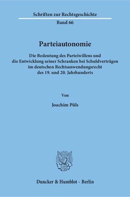 Abbildung von Püls | Parteiautonomie. | 1. Auflage | 1996 | 66 | beck-shop.de