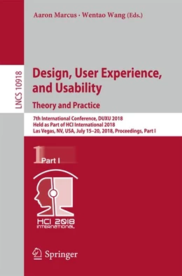 Abbildung von Marcus / Wang | Design, User Experience, and Usability: Theory and Practice | 1. Auflage | 2018 | beck-shop.de