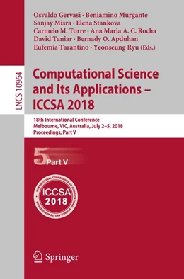 Abbildung von Gervasi / Murgante | Computational Science and Its Applications - ICCSA 2018 | 1. Auflage | 2018 | beck-shop.de