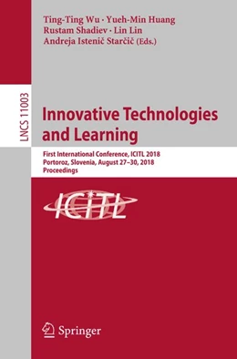 Abbildung von Wu / Huang | Innovative Technologies and Learning | 1. Auflage | 2018 | beck-shop.de