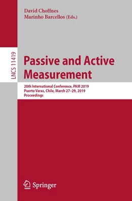 Abbildung von Choffnes / Barcellos | Passive and Active Measurement | 1. Auflage | 2019 | beck-shop.de