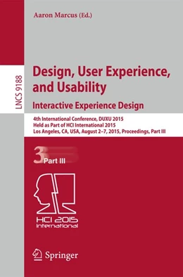 Abbildung von Marcus | Design, User Experience, and Usability: Interactive Experience Design | 1. Auflage | 2015 | beck-shop.de