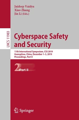 Abbildung von Vaidya / Zhang | Cyberspace Safety and Security | 1. Auflage | 2020 | beck-shop.de