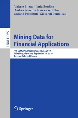Abbildung von Bitetta / Bordino | Mining Data for Financial Applications | 1. Auflage | 2020 | beck-shop.de