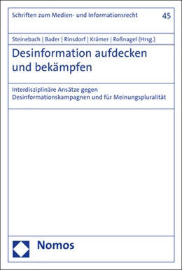 Abbildung von Steinebach / Bader | Desinformation aufdecken und bekämpfen | 1. Auflage | 2020 | 45 | beck-shop.de