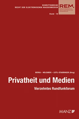 Abbildung von Berka / Holoubek | Privatheit und Medien | 1. Auflage | 2019 | 18 | beck-shop.de