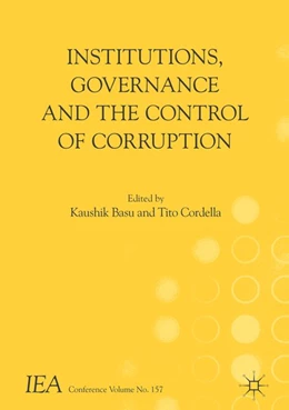 Abbildung von Basu / Cordella | Institutions, Governance and the Control of Corruption | 1. Auflage | 2018 | beck-shop.de