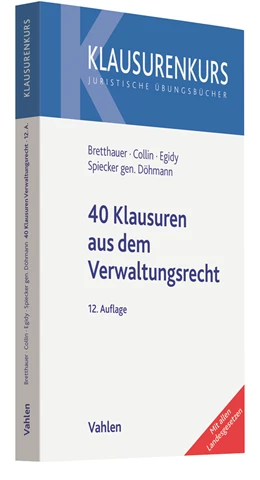 Abbildung von Bretthauer / Collin | 40 Klausuren aus dem Verwaltungsrecht | 12. Auflage | 2020 | beck-shop.de