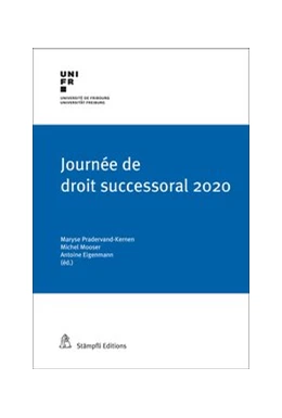 Abbildung von Pradervand-Kernen / Mooser | Journée de droit successoral 2020 | 1. Auflage | 2020 | beck-shop.de
