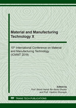 Abbildung von Bin Abdul Shukor / Khovaylo | Material and Manufacturing Technology X | 1. Auflage | 2020 | beck-shop.de