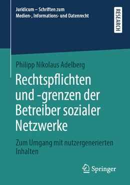 Abbildung von Adelberg | Rechtspflichten und -grenzen der Betreiber sozialer Netzwerke | 1. Auflage | 2020 | beck-shop.de