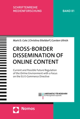 Abbildung von Cole / Etteldorf | Cross-Border Dissemination of Online Content | 1. Auflage | 2020 | beck-shop.de