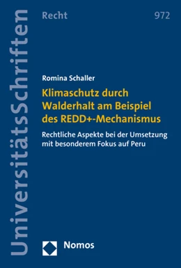 Abbildung von Schaller | Klimaschutz durch Walderhalt am Beispiel des REDD+-Mechanismus | 1. Auflage | 2020 | 972 | beck-shop.de