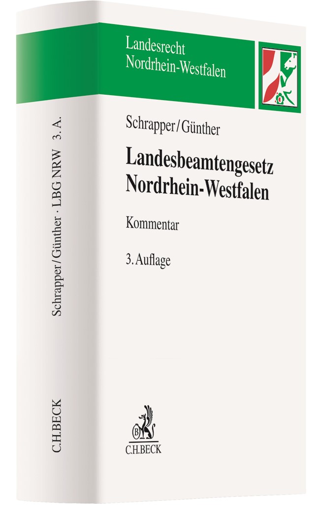 Schrapper Gunther Landesbeamtengesetz Nordrhein Westfalen Lbg Nrw 3 Auflage 2021 Beck Shop De