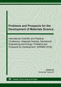 Abbildung von Saprykin | Problems and Prospects for the Development of Materials Science | 1. Auflage | 2020 | beck-shop.de