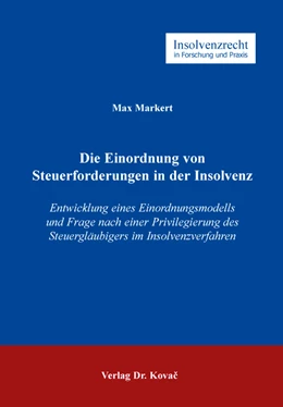 Abbildung von Markert | Die Einordnung von Steuerforderungen in der Insolvenz | 1. Auflage | 2020 | 115 | beck-shop.de