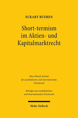 Abbildung von Bueren | Short-termism im Aktien- und Kapitalmarktrecht | 1. Auflage | 2022 | beck-shop.de