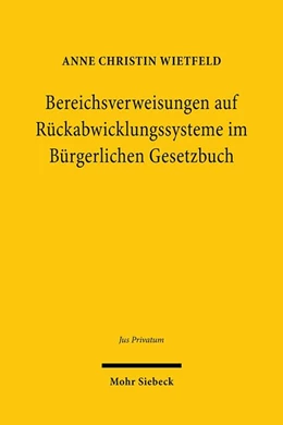 Abbildung von Wietfeld | Bereichsverweisungen auf Rückabwicklungssysteme im Bürgerlichen Gesetzbuch | 1. Auflage | 2020 | beck-shop.de
