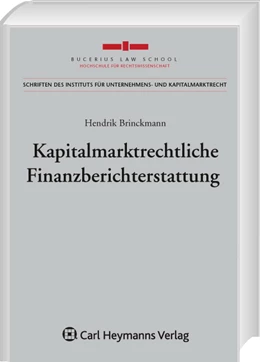Abbildung von Brinckmann | Kapitalmarktrechtliche Finanzberichterstattung | 1. Auflage | 2009 | beck-shop.de