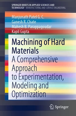 Abbildung von Patel G. C. / Chate | Machining of Hard Materials | 1. Auflage | 2020 | beck-shop.de