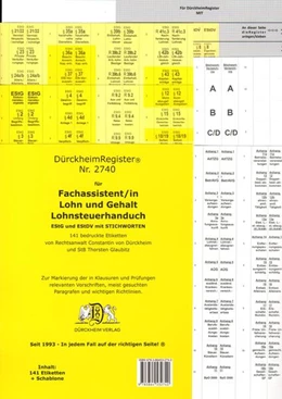 Abbildung von Dürckheim | DürckheimRegister - BMF-Lohnsteuerhandbuch/EStG. Fachassistent Lohn und Gehalt (2020) | 2. Auflage | 2020 | beck-shop.de