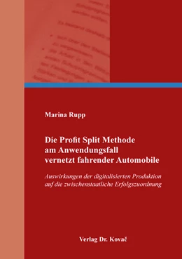 Abbildung von Rupp | Die Profit Split Methode am Anwendungsfall vernetzt fahrender Automobile | 1. Auflage | 2020 | 131 | beck-shop.de