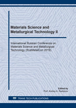 Abbildung von Radionov | Materials Science and Metallurgical Technology II | 1. Auflage | 2020 | beck-shop.de