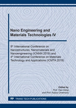 Abbildung von Gong / Umemura | Nano Engineering and Materials Technologies IV | 1. Auflage | 2020 | beck-shop.de