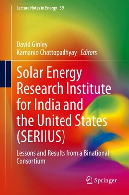 Abbildung von Ginley / Chattopadhyay | Solar Energy Research Institute for India and the United States (SERIIUS) | 1. Auflage | 2020 | beck-shop.de