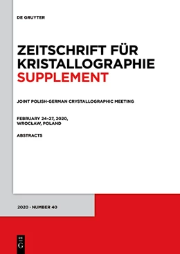 Abbildung von Joint Polish-German Crystallographic Meeting, February 24–27, 2020, Wroclaw, Poland | 1. Auflage | 2020 | 40 | beck-shop.de