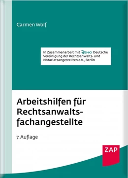 Abbildung von Wolf | Arbeitshilfen für Rechtsanwaltsfachangestellte | 7. Auflage | 2020 | beck-shop.de