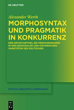 Abbildung von Werth | Morphosyntax und Pragmatik in Konkurrenz | 1. Auflage | 2020 | beck-shop.de