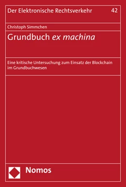Abbildung von Simmchen | Grundbuch ex machina | 1. Auflage | 2020 | 42 | beck-shop.de