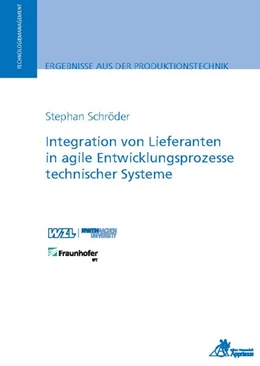 Abbildung von Schröder | Integration von Lieferanten in agile Entwicklungsprozesse technischer Systeme | 1. Auflage | 2020 | beck-shop.de