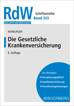 Abbildung von Marburger | Die Gesetzliche Krankenversicherung | 6. Auflage | 2020 | 223 | beck-shop.de