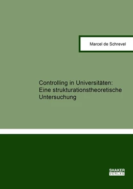 Abbildung von de Schrevel | Controlling in Universitäten: | 1. Auflage | 2019 | beck-shop.de