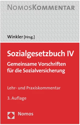 Abbildung von Winkler (Hrsg.) | Sozialgesetzbuch IV | 3. Auflage | 2020 | beck-shop.de