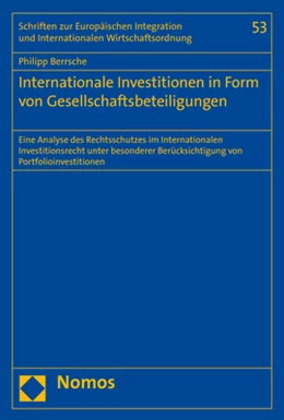 Abbildung von Berrsche | Internationale Investitionen in Form von Gesellschaftsbeteiligungen | 1. Auflage | 2021 | 53 | beck-shop.de